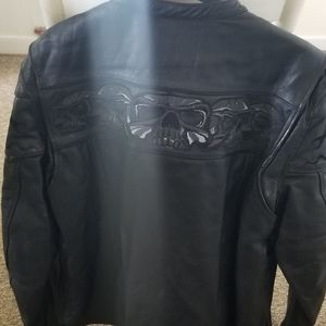 Leather motorcycle jacket